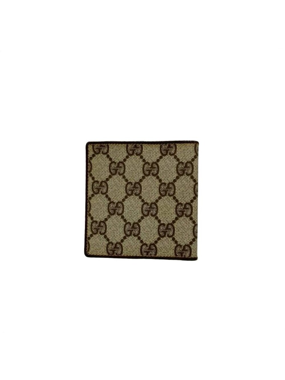 Gucci Vintage GG Pattern Leather Bifold Wallet Mini Card Case Brown - Picture 2 of 9